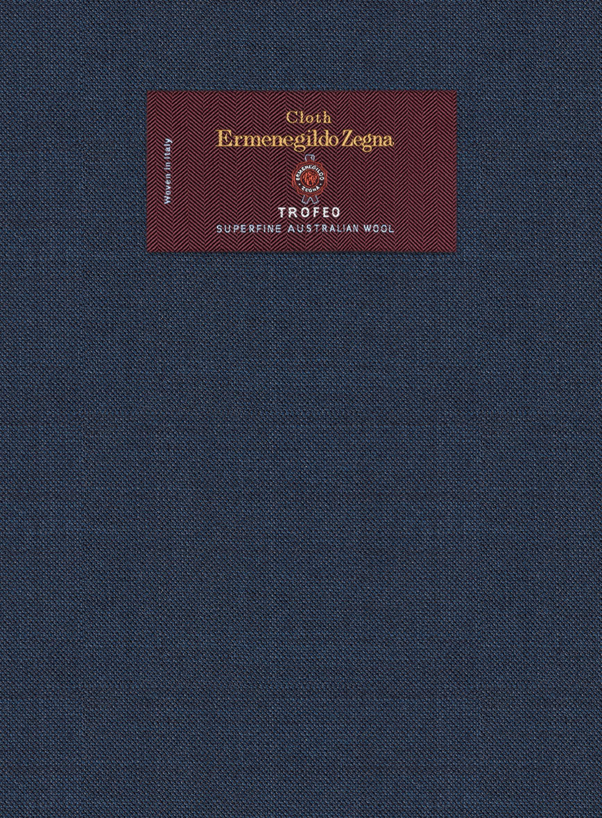 Lanificio Zegna Trofeo Sharkskin Royal Blue Wool Suit - Image 5