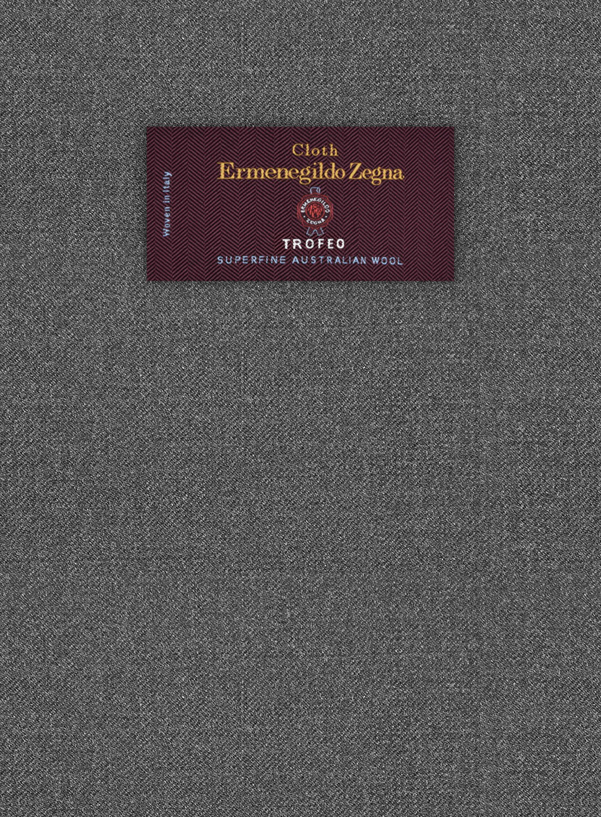 Lanificio Zegna Trofeo Slate Gray Wool Suit - Image 6
