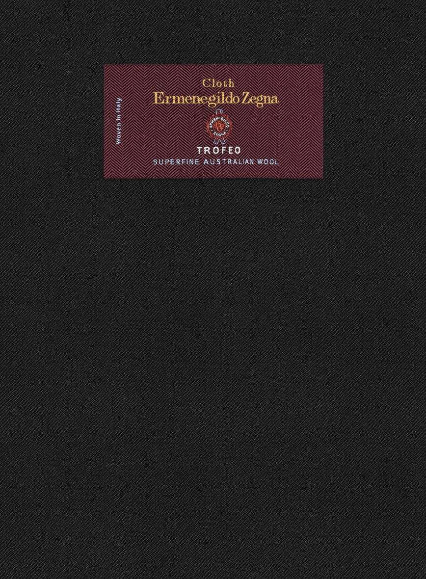 Lanificio Zegna Trofeo Smoky Black Wool Pants - Image 2
