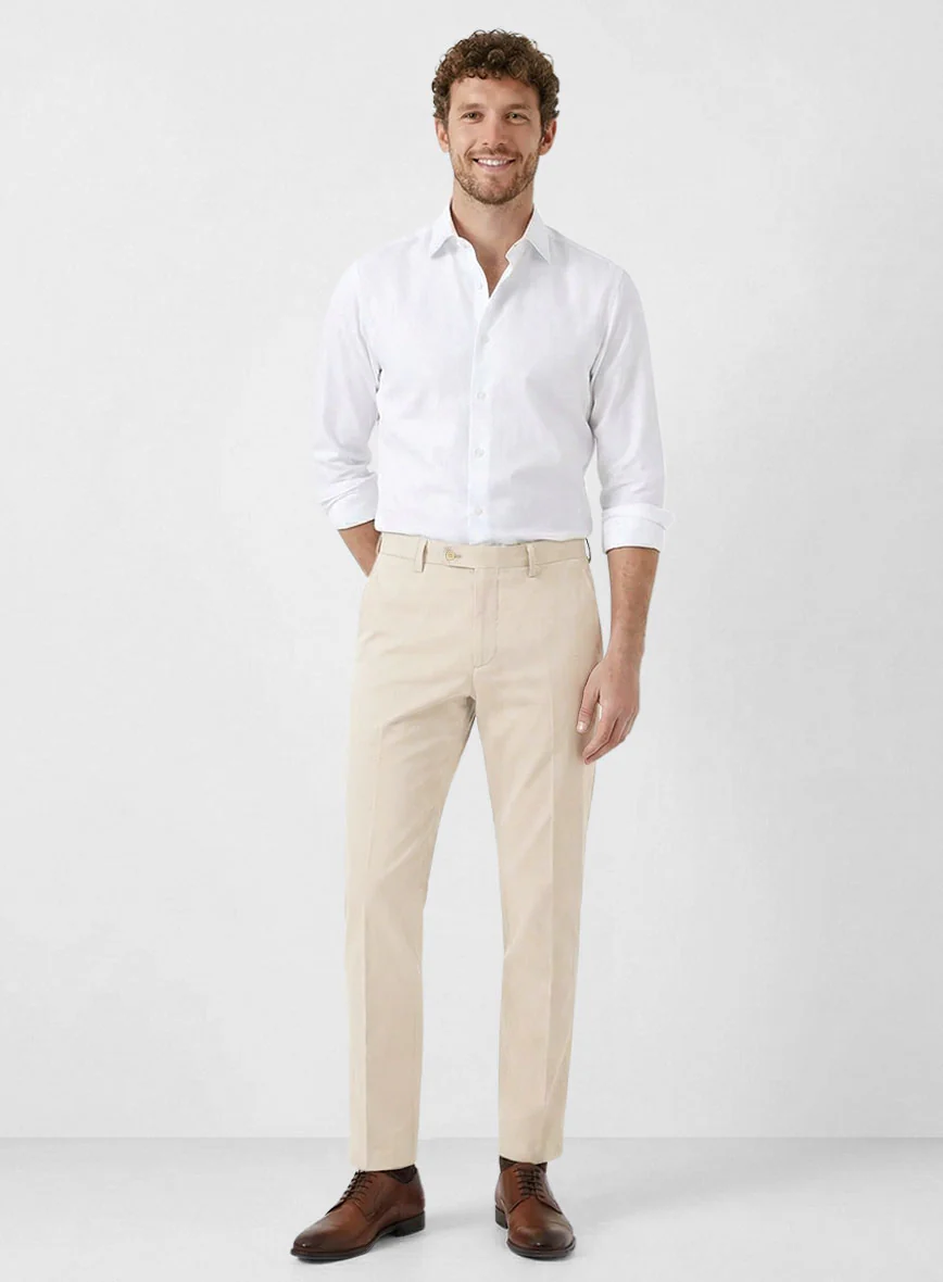 Light Beige Stretch Chino Suit - Image 7