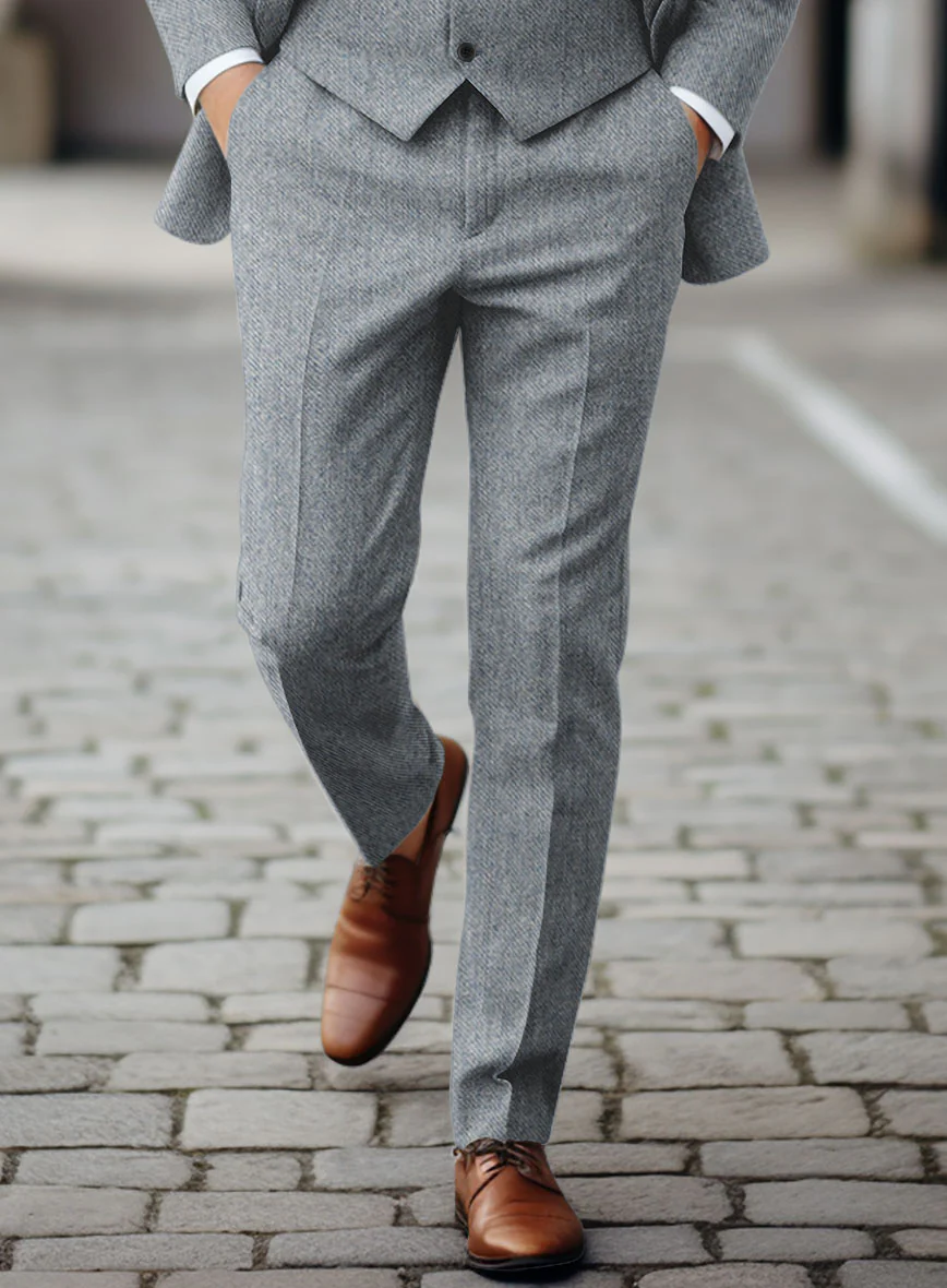 Light Blue Denim Tweed Suit - Image 7
