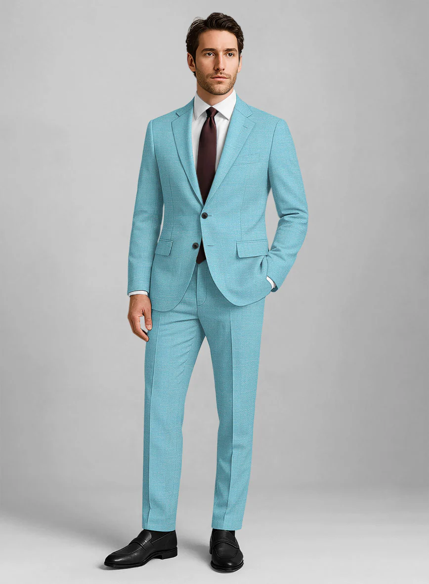Light Blue Hopsack Suit