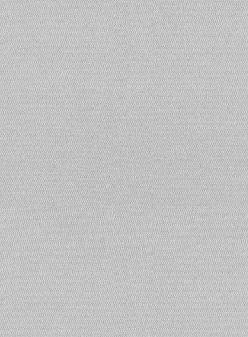 Light Gray Feather Cotton Canvas Stretch Suit - Image 7