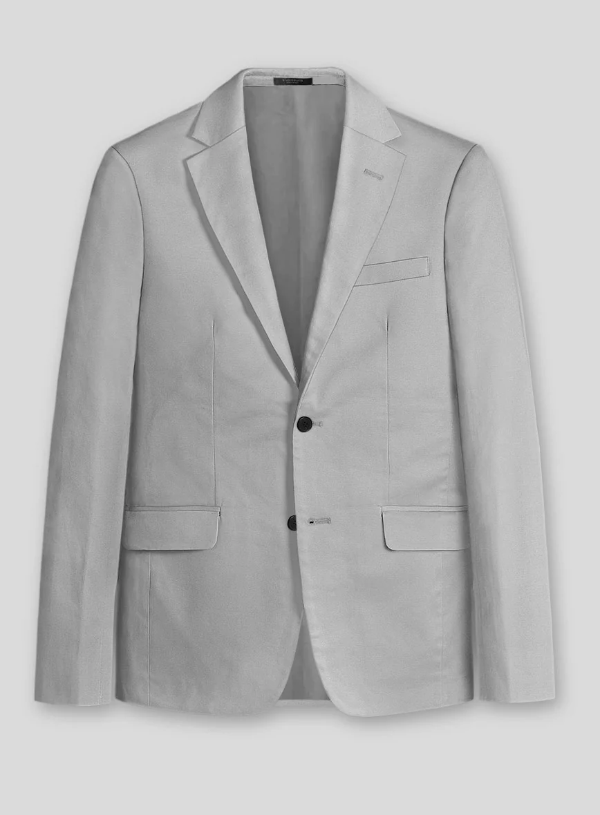 Light Gray Stretch Chino Jacket