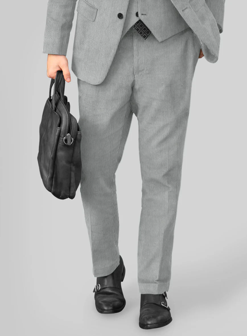 Light Gray Corduroy Suit - Image 4