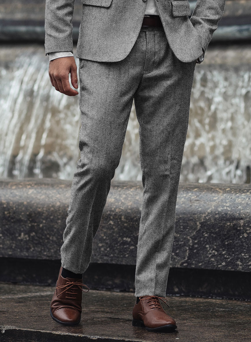 Light Weight Dark Gray Tweed Pants