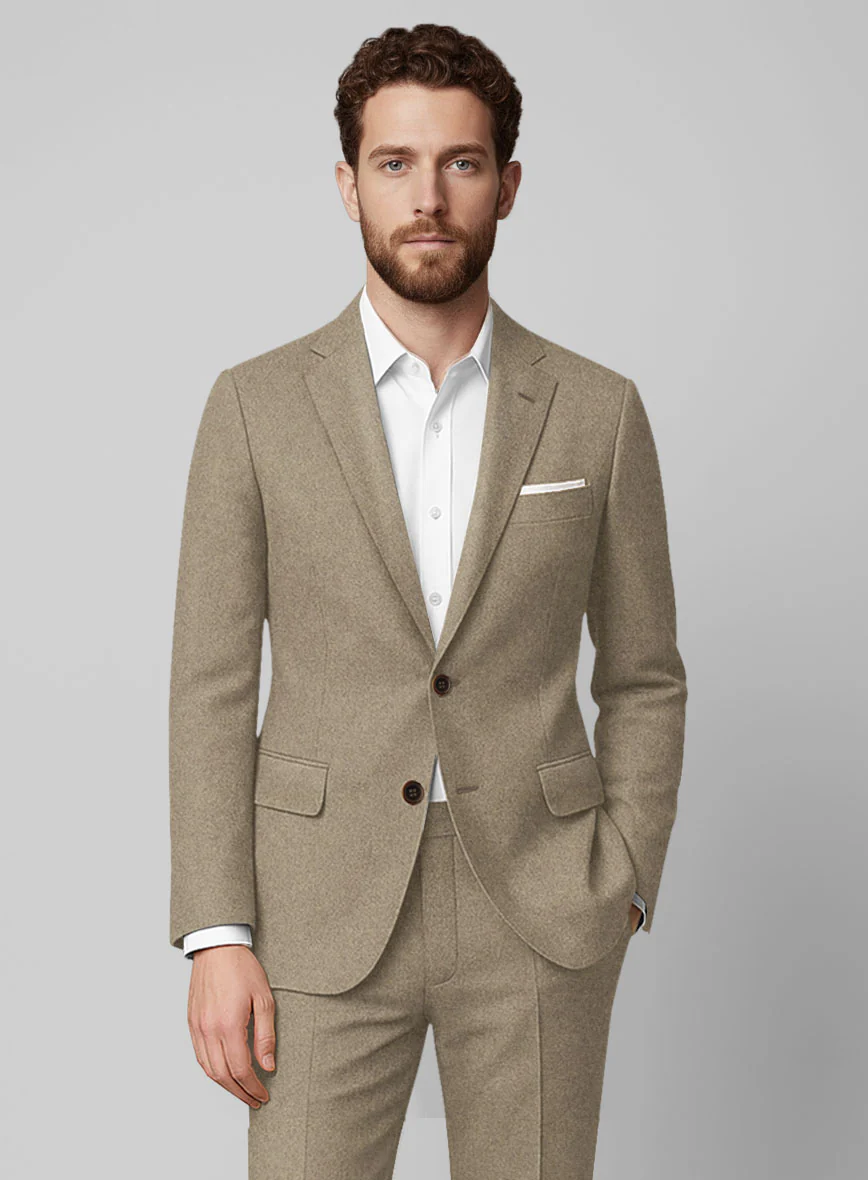 Light Weight Light Brown Tweed Suit - Image 4