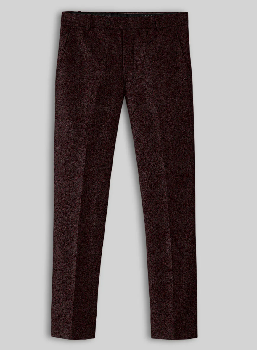 Light Weight Melange Wine Tweed Suit - Image 6