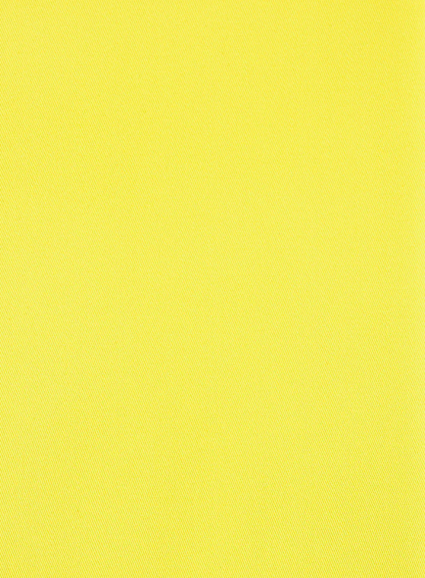 Lime Yellow Napoli Stretch Light Weight Cotton Suit - Image 6