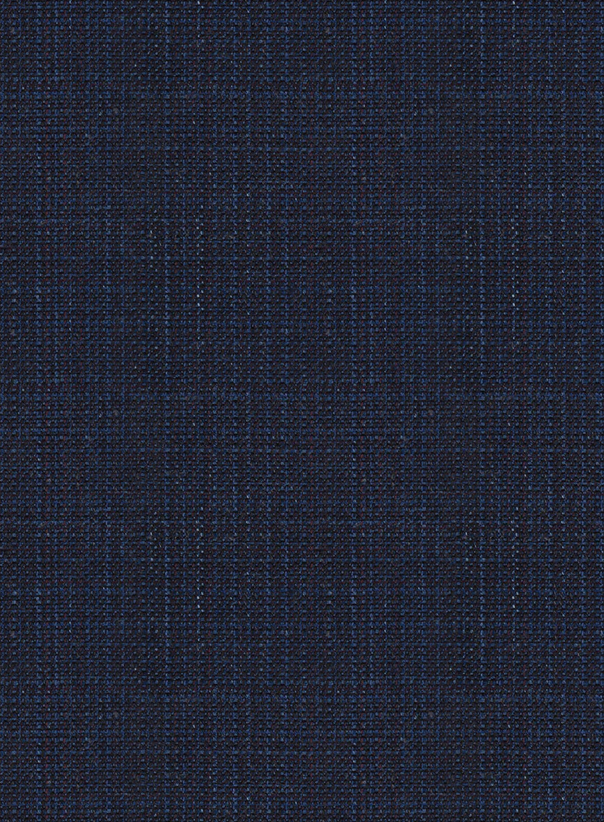 London Loom Blue Ilaria Wool Silk Linen Jacket - Image 4