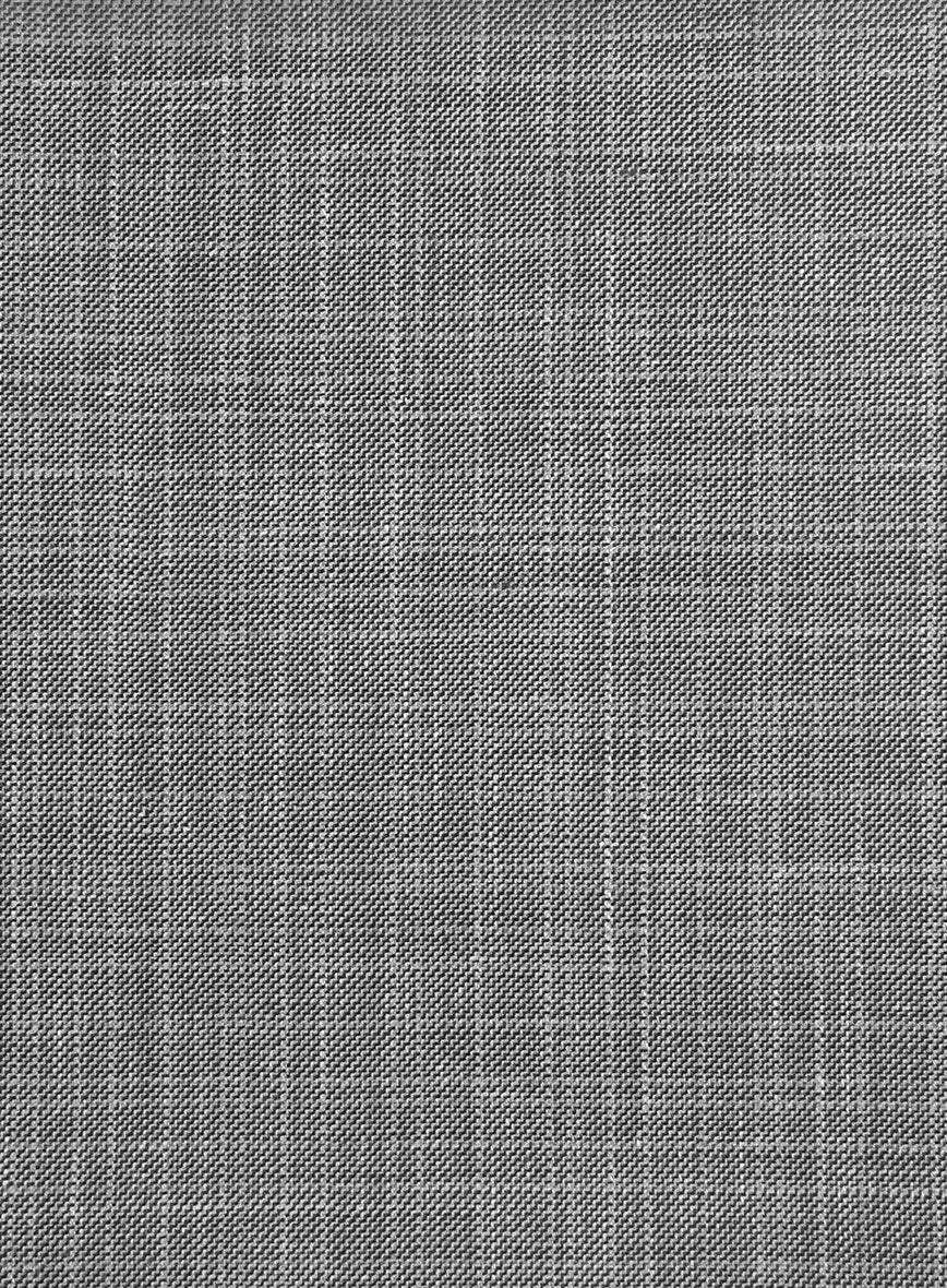 London Loom Gray Eufemia Wool Silk Linen Jacket - Image 4