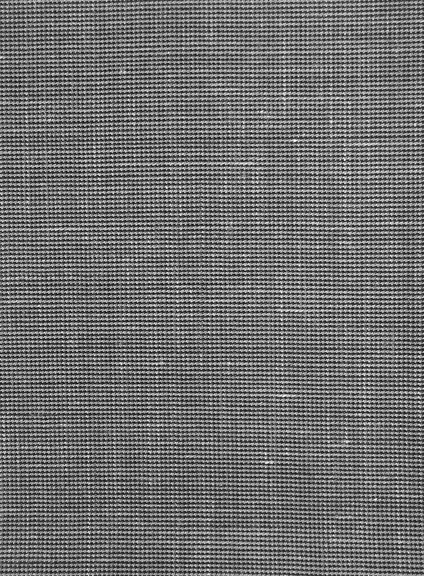 London Loom Gray Nailhead Wool Silk Linen Suit - Image 8