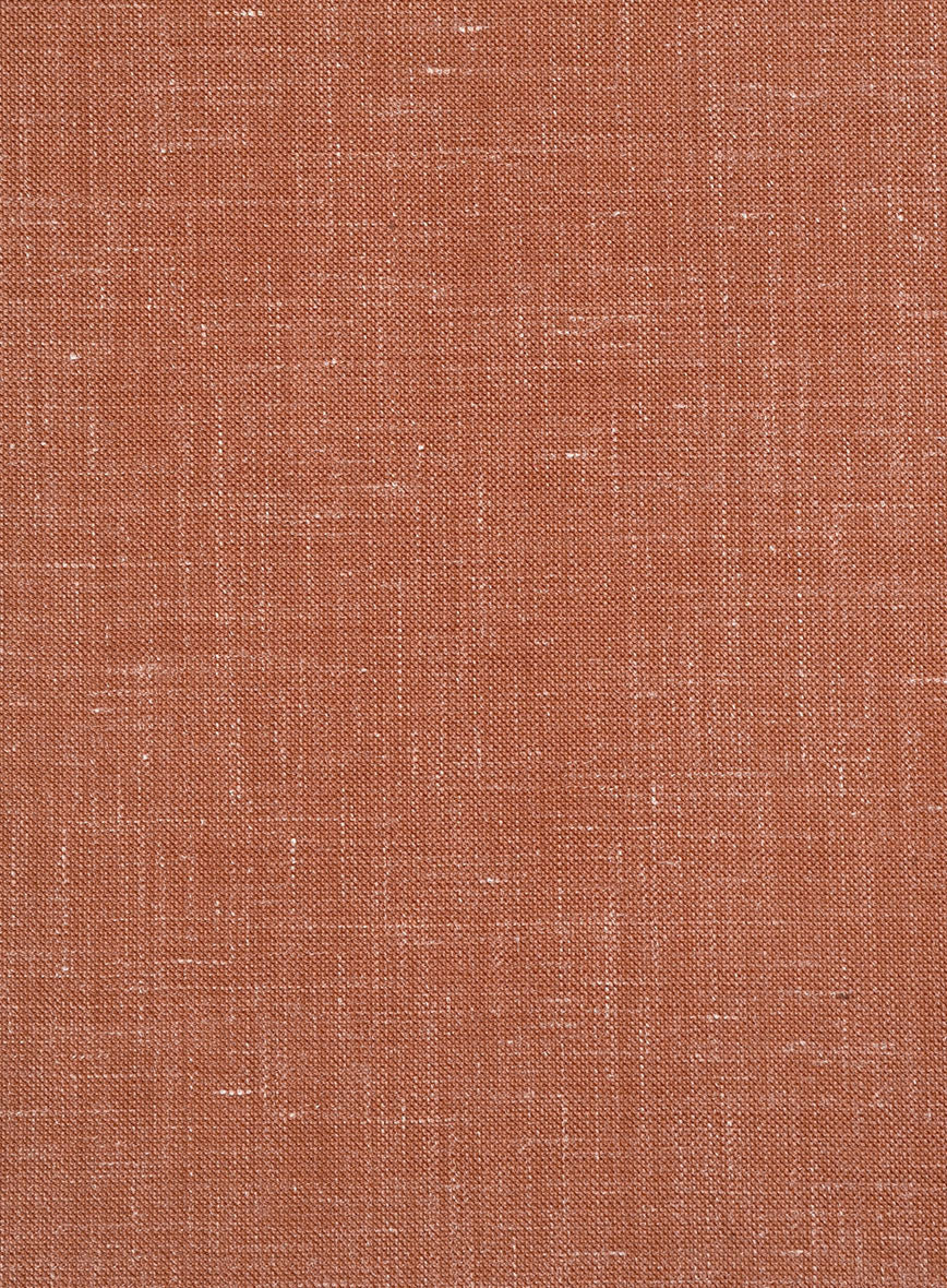 London Loom Orange Rust Travin Wool Linen Jacket - Image 3