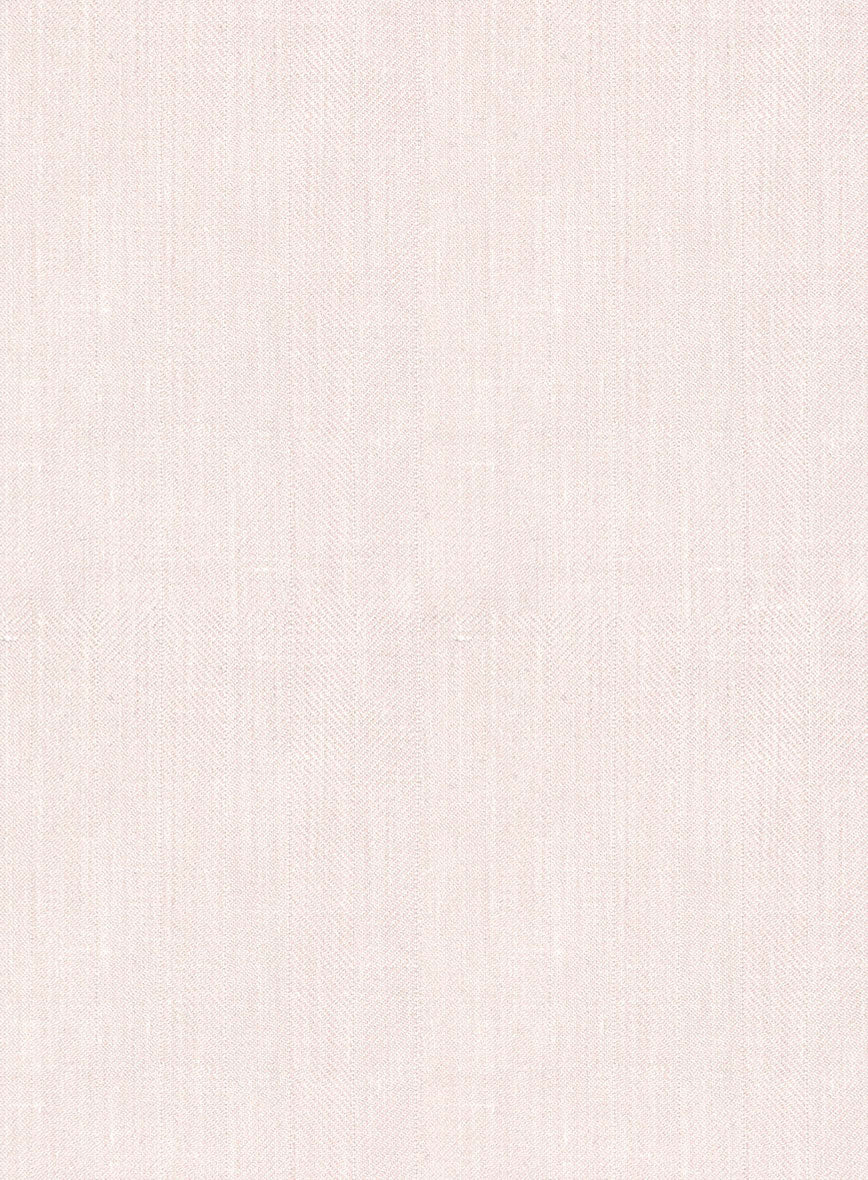London Loom Pink Herringbone Wool Silk Linen Suit - Image 9