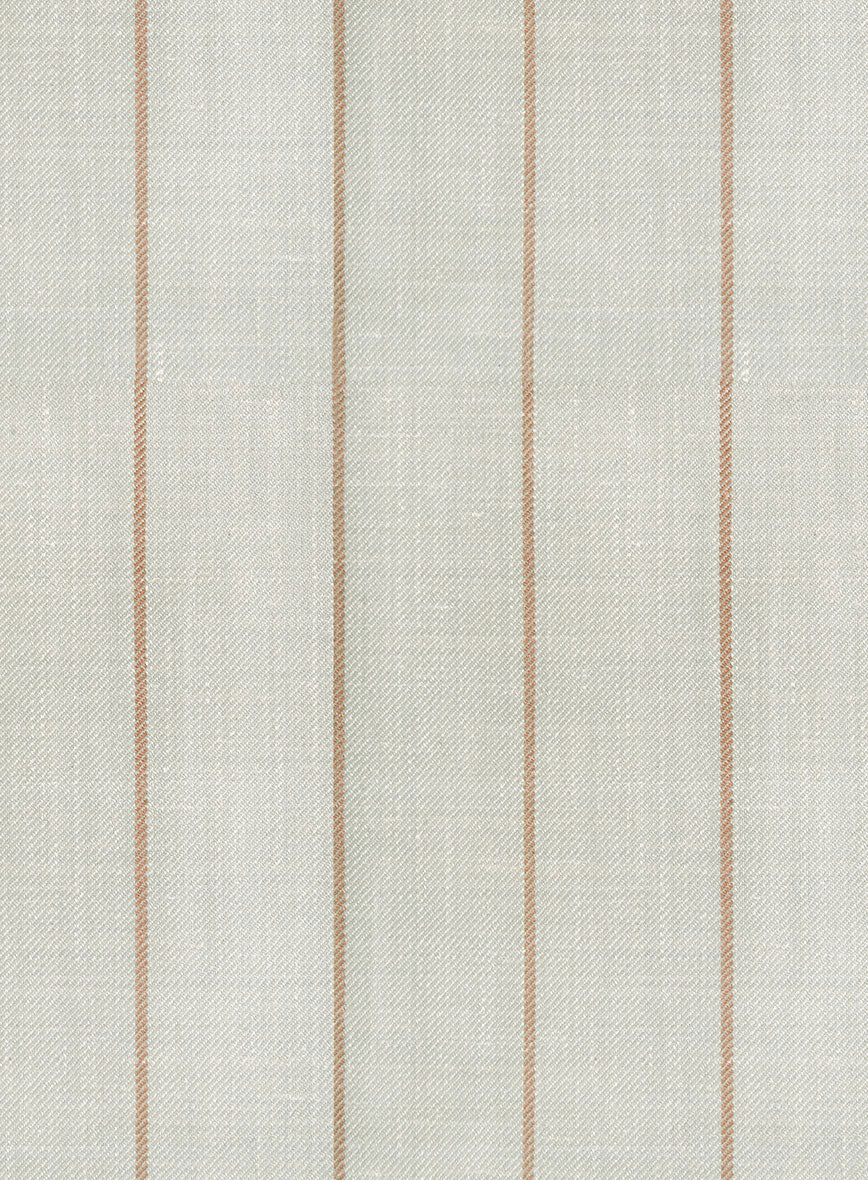 London Loom Stone Fawn Wool Silk Linen Jacket - Image 4