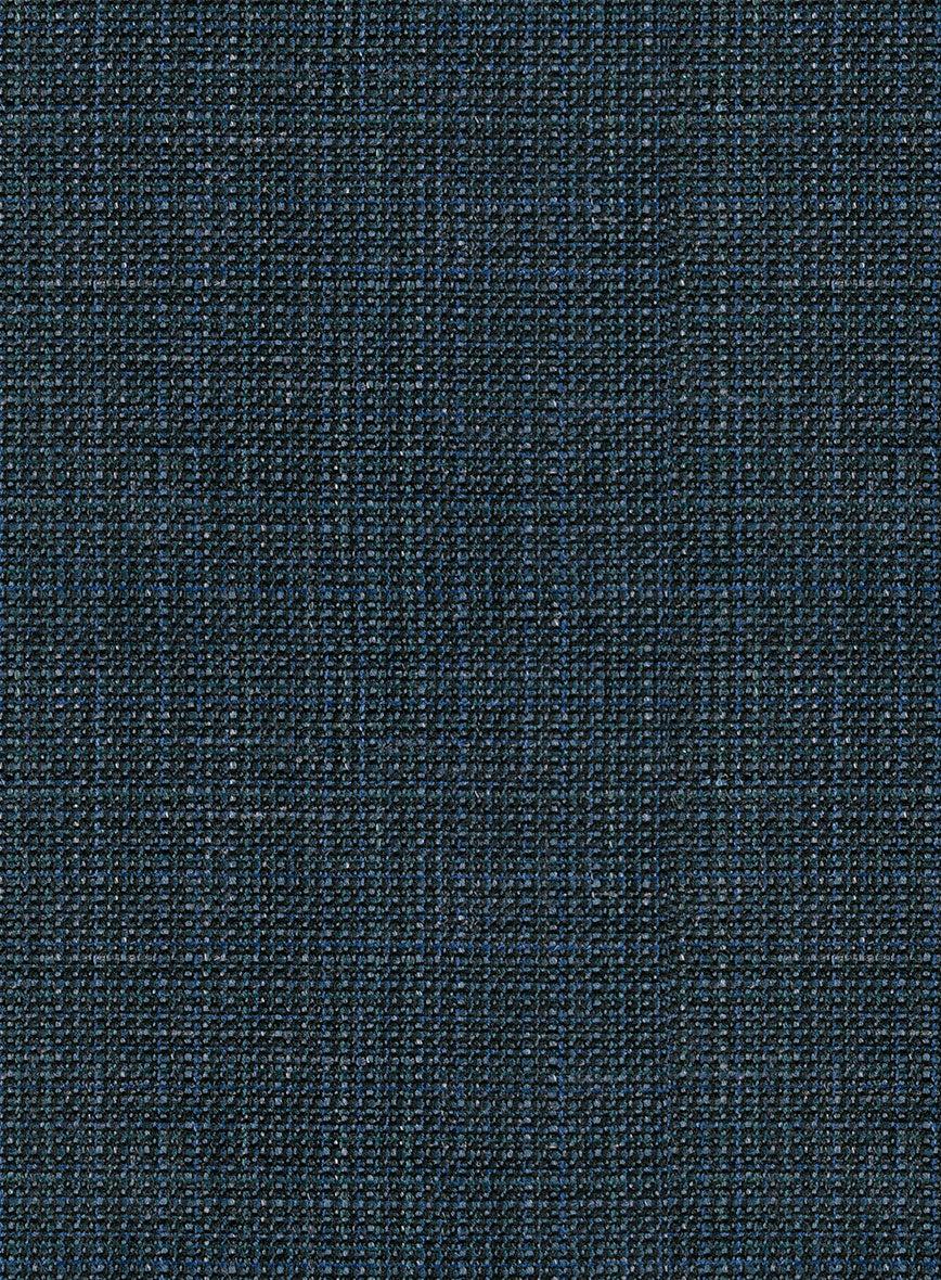 London Loom Teal Blue Ilaria Wool Silk Linen Jacket - Image 4