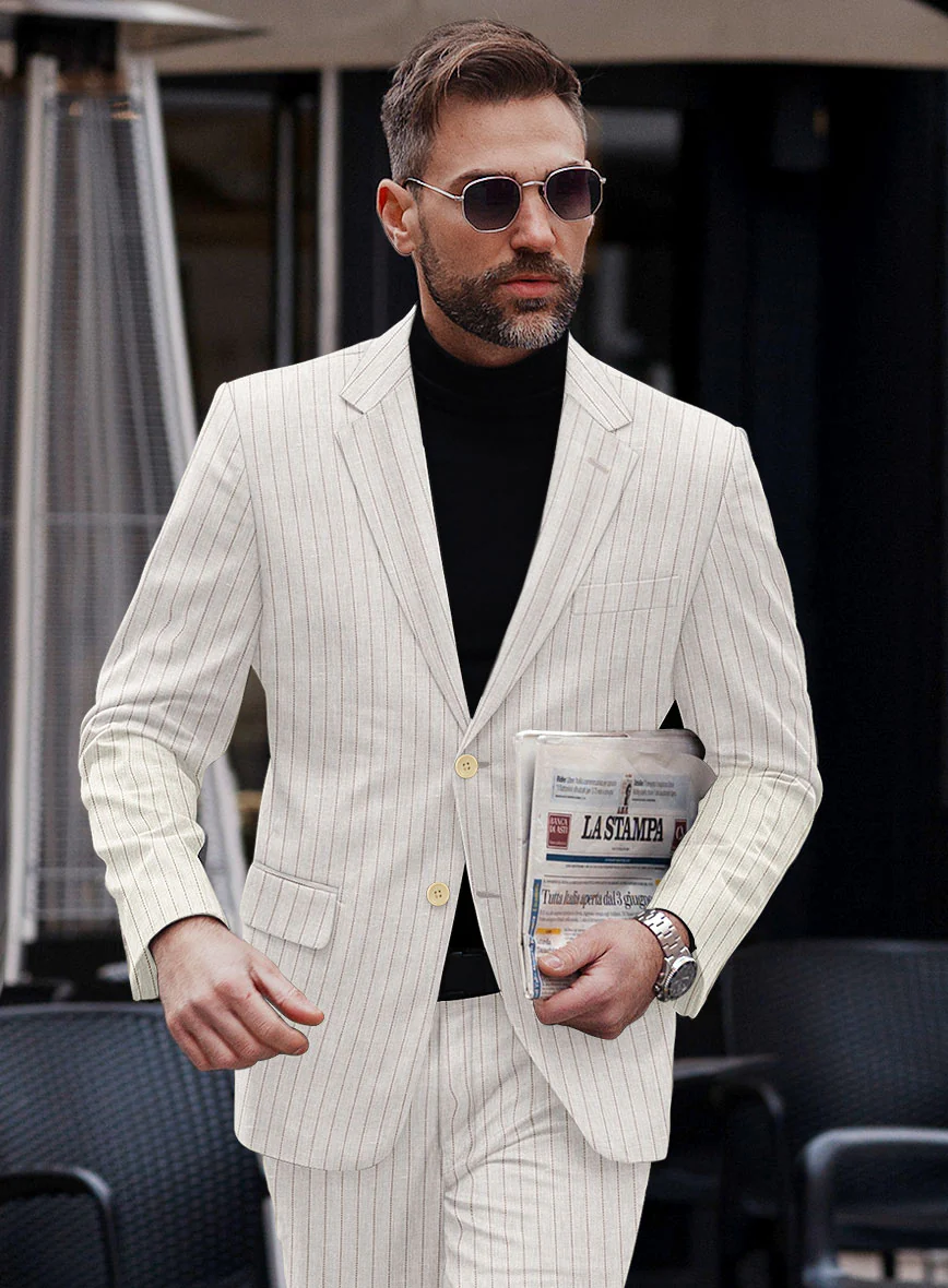 Loro Piana Benedetto Linen Wool Silk Suit - Image 4