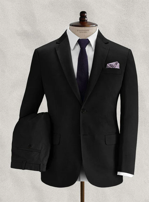 Loro Piana Black Cotton Suit