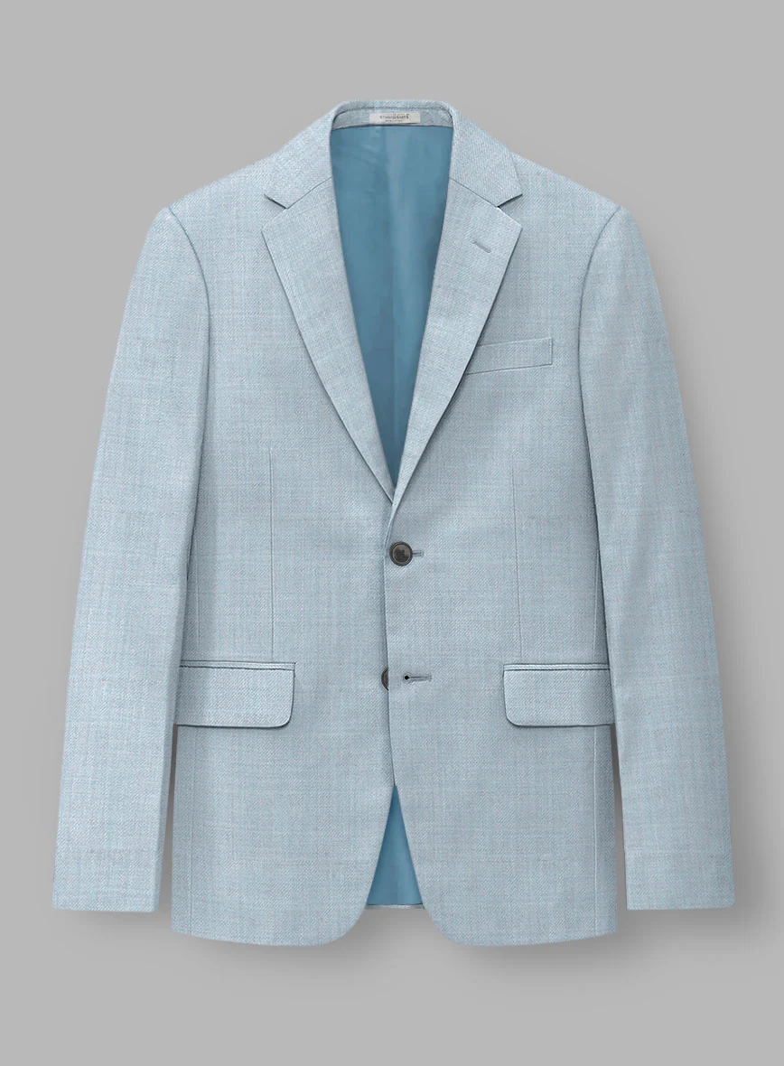 Loro Piana Zelander Light Blue Wool Jacket