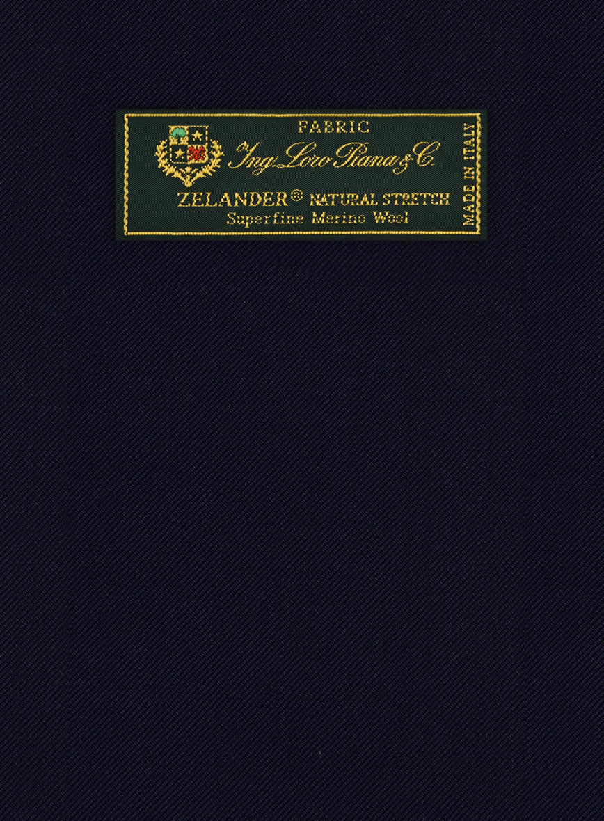 Loro Piana Zelander Navy Blue Wool Jacket - Image 3