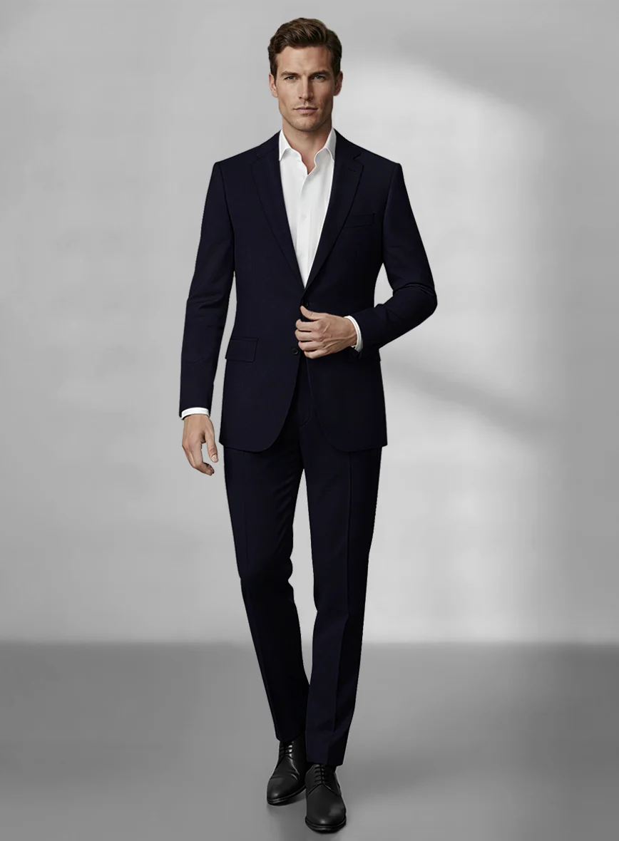 Loro Piana Zelander Navy Blue Wool Suit