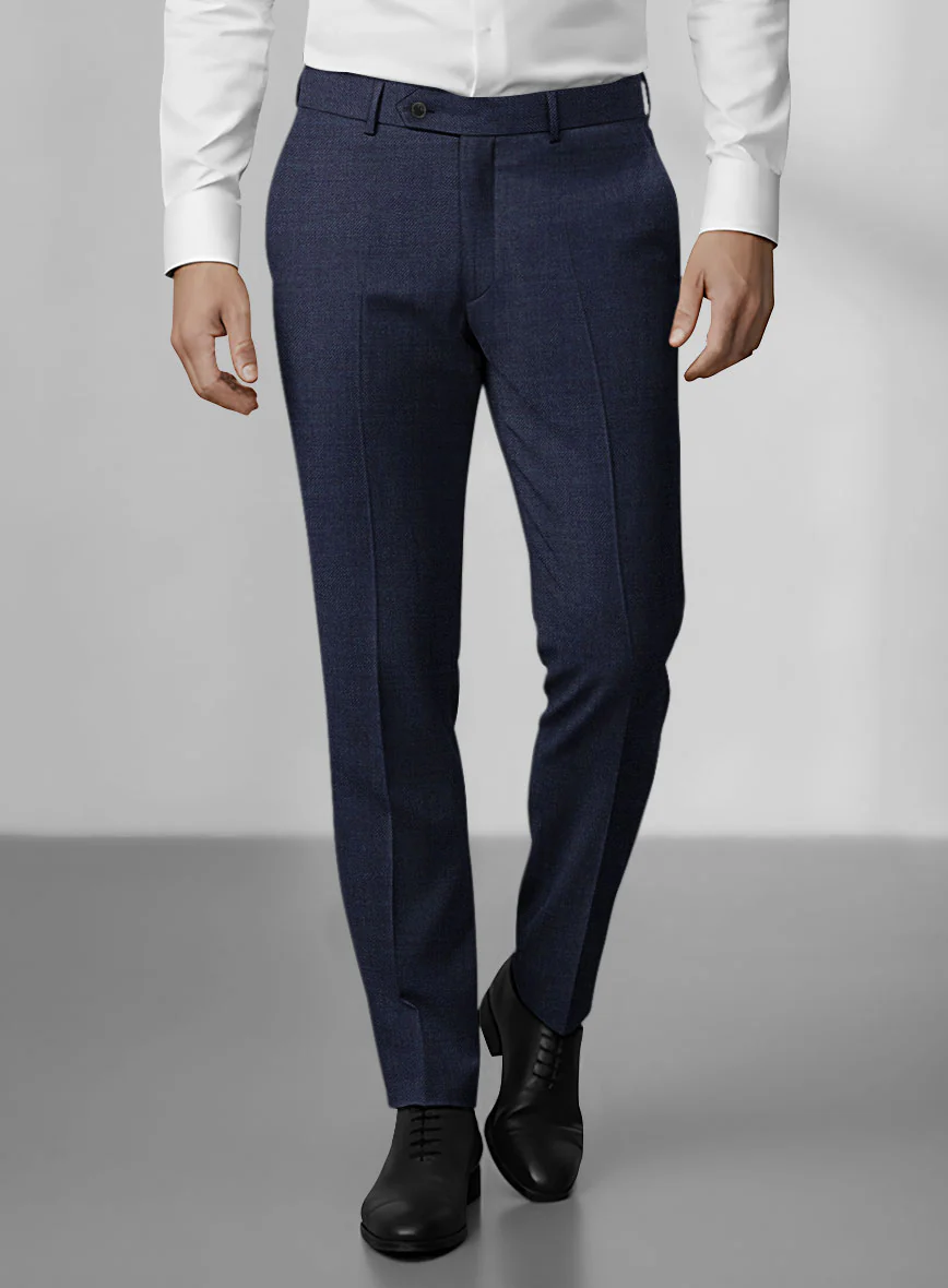 Loro Piana Zelander Steel Blue Wool Pants