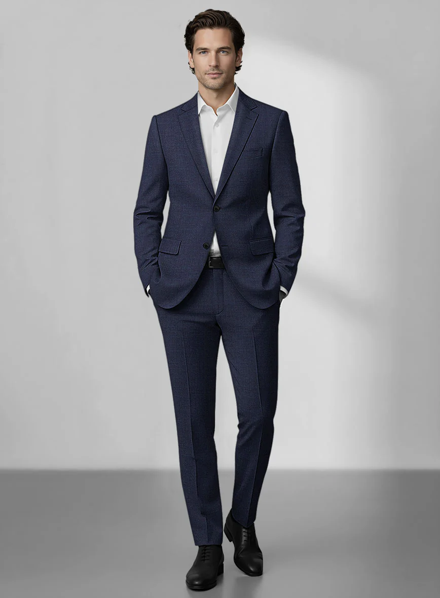 Loro Piana Zelander Steel Blue Wool Suit