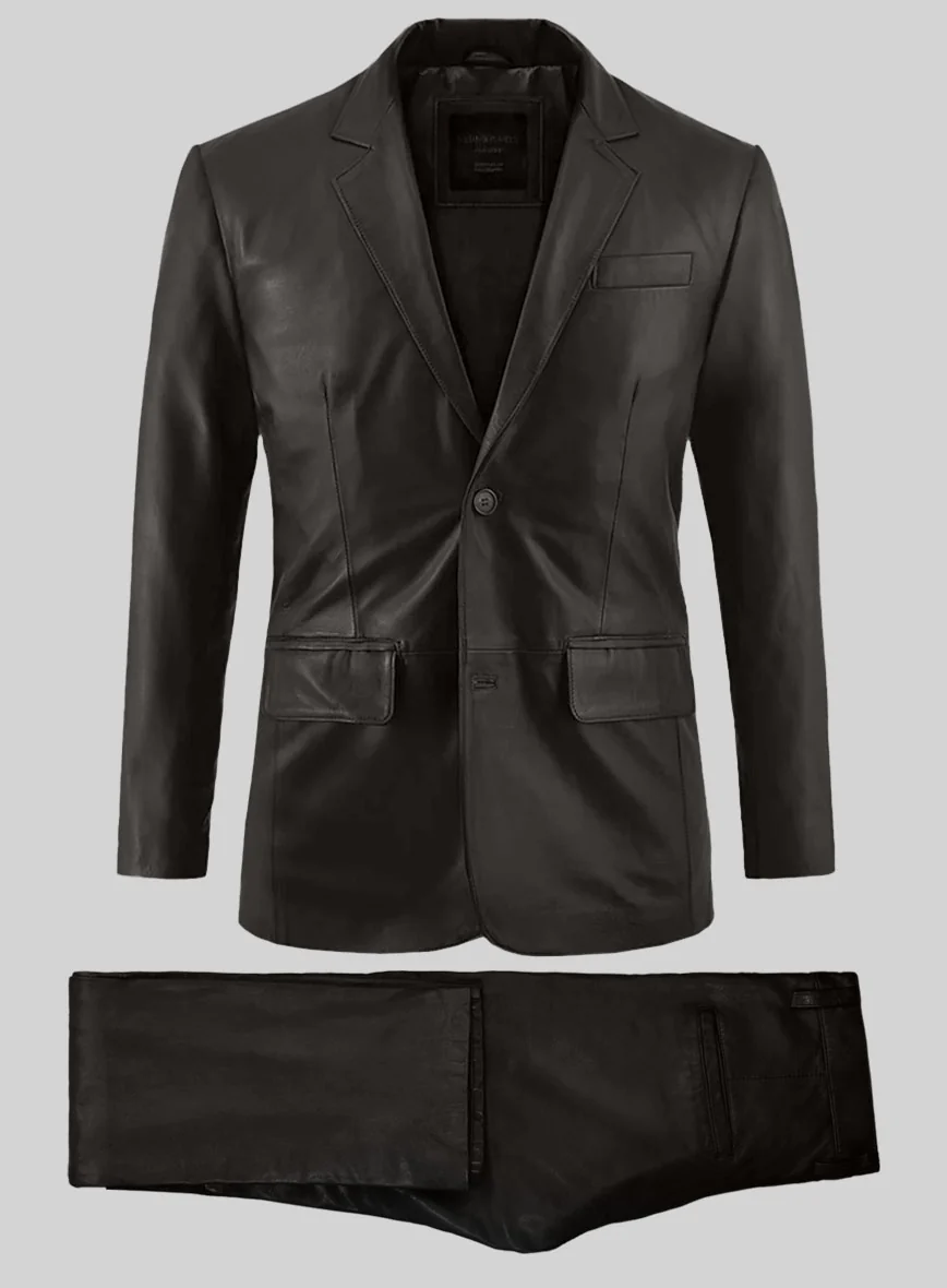 Louis Brown Leather Suit