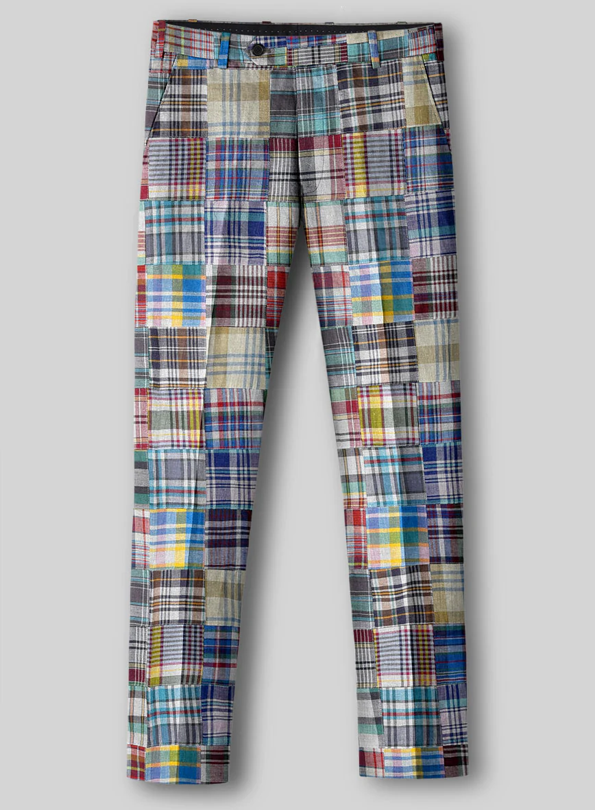 Madras Patchwork Pants - Image 2