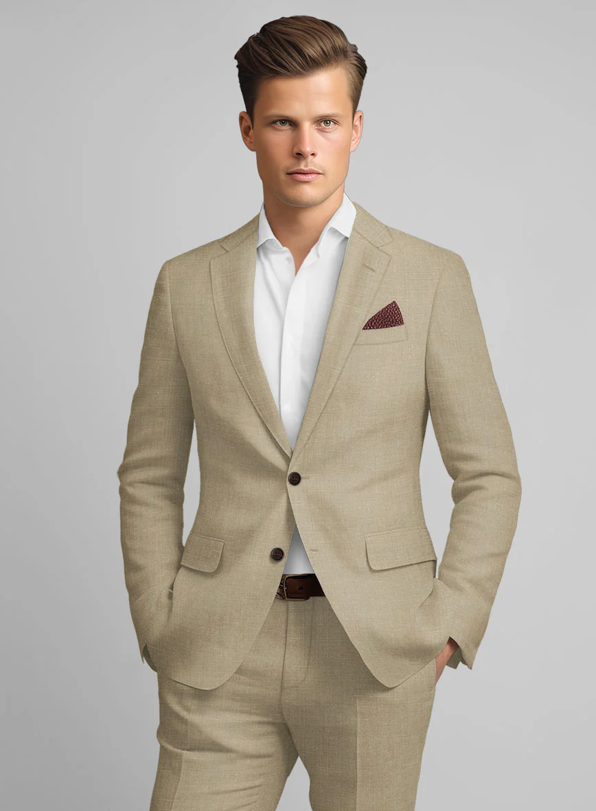 Maple Khaki Pure Linen Jacket - Image 2