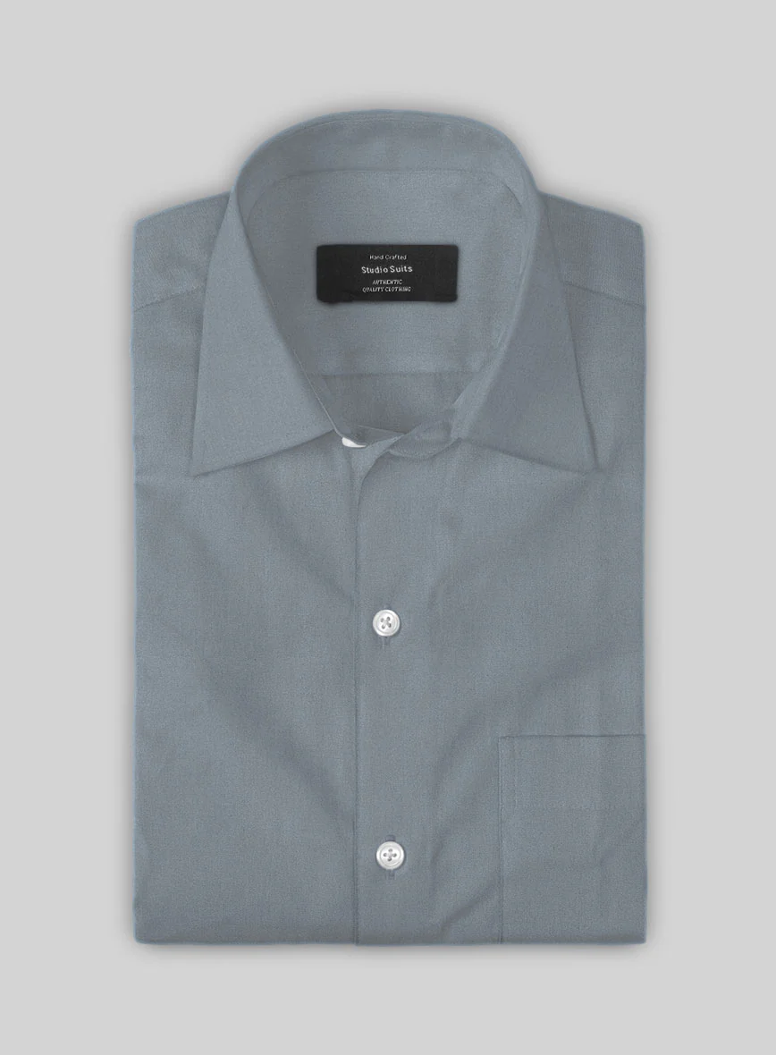 Marble Blue Stretch Poplene Shirt