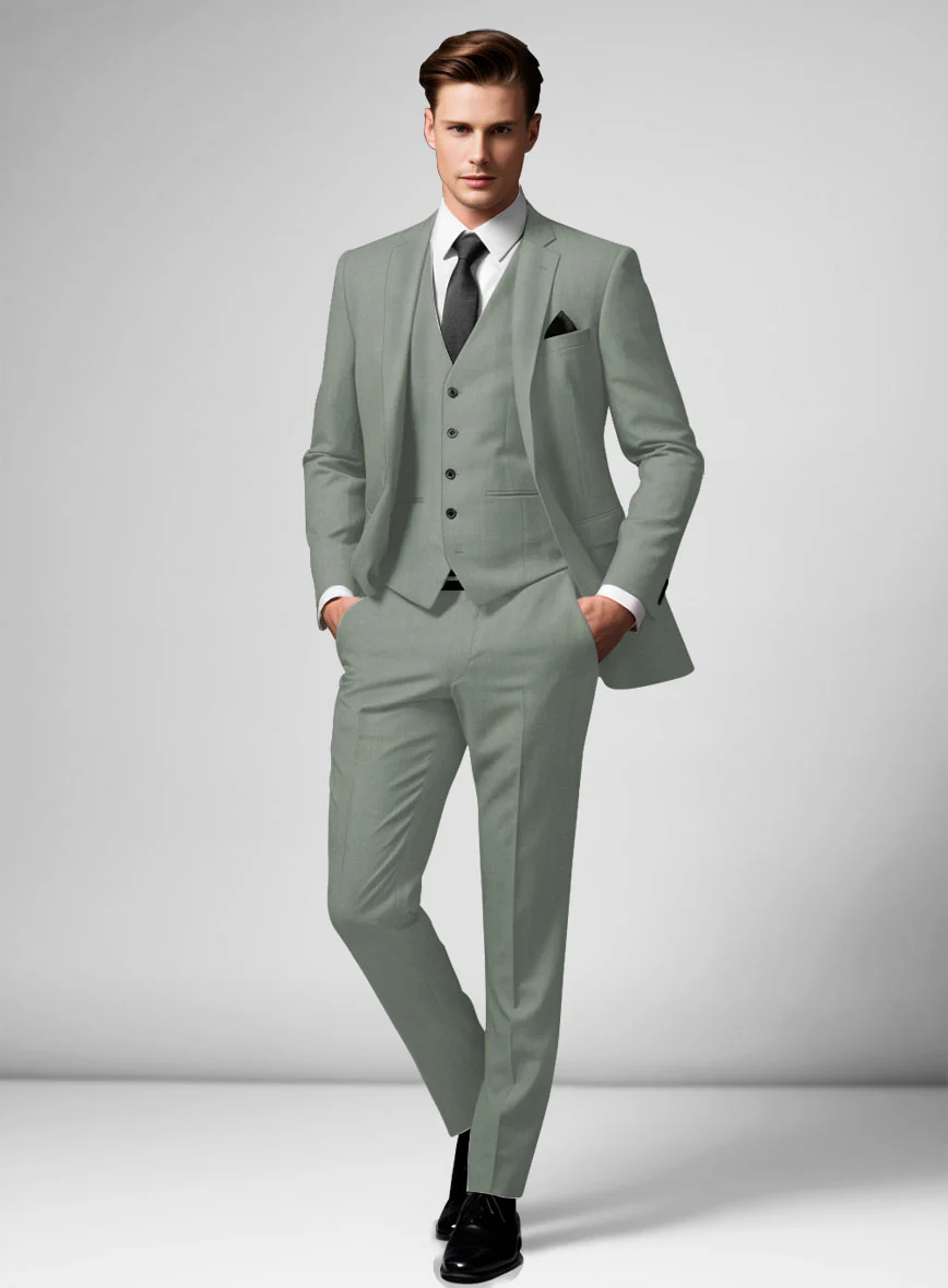 Marco Stretch Cadet Green Wool Suit
