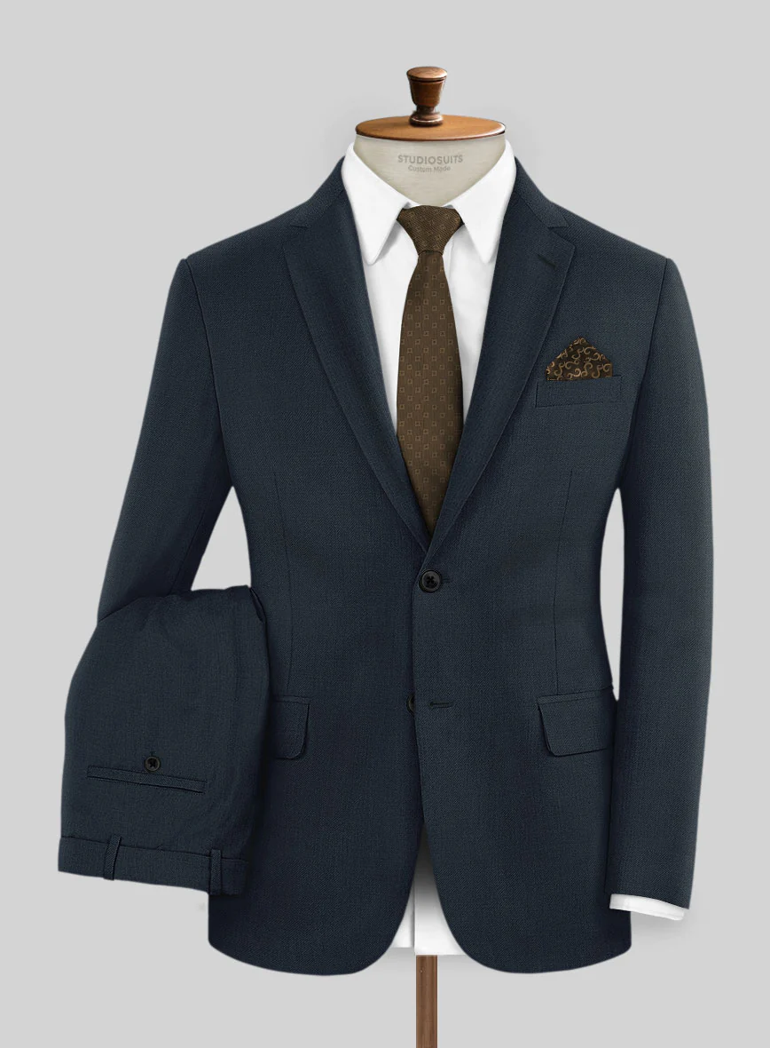Marco Stretch Dark Blue Wool Suit