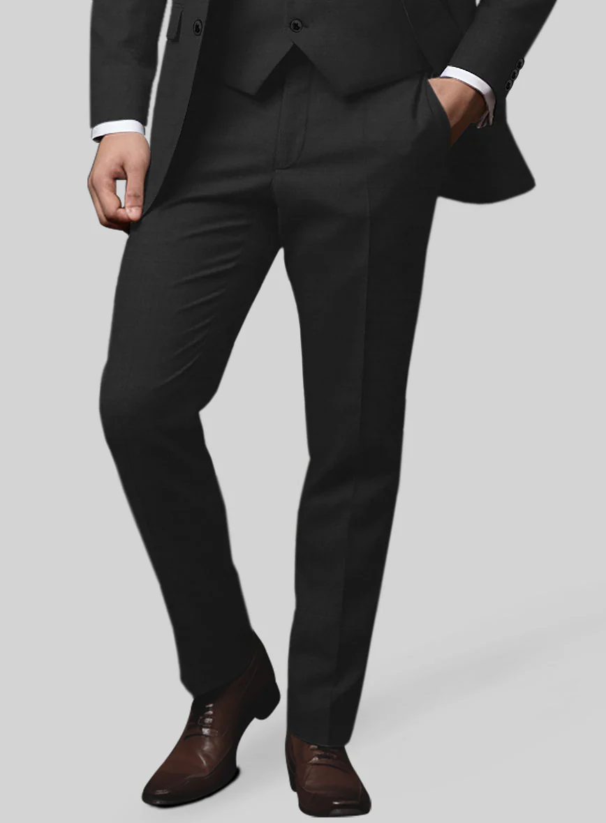 Marco Stretch Deep Gray Wool Pants - Image 2