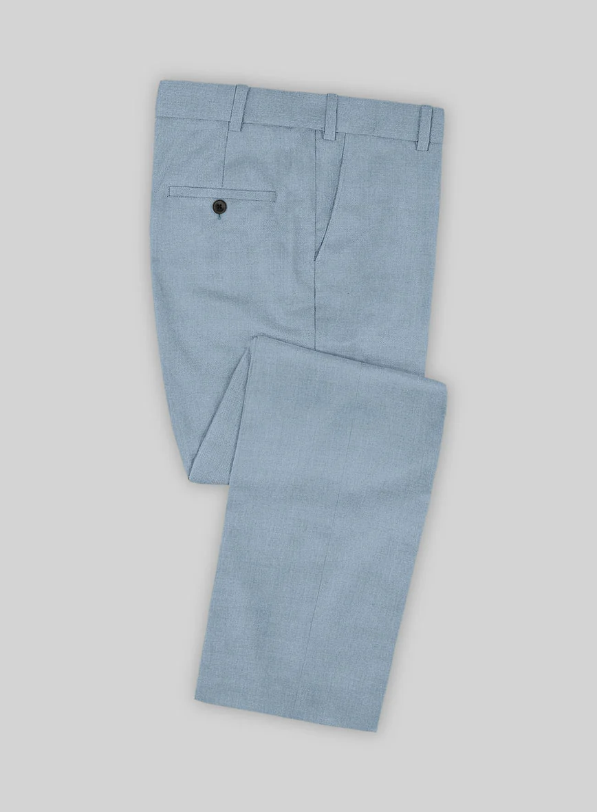 Marco Stretch Ebony Blue Wool Pants