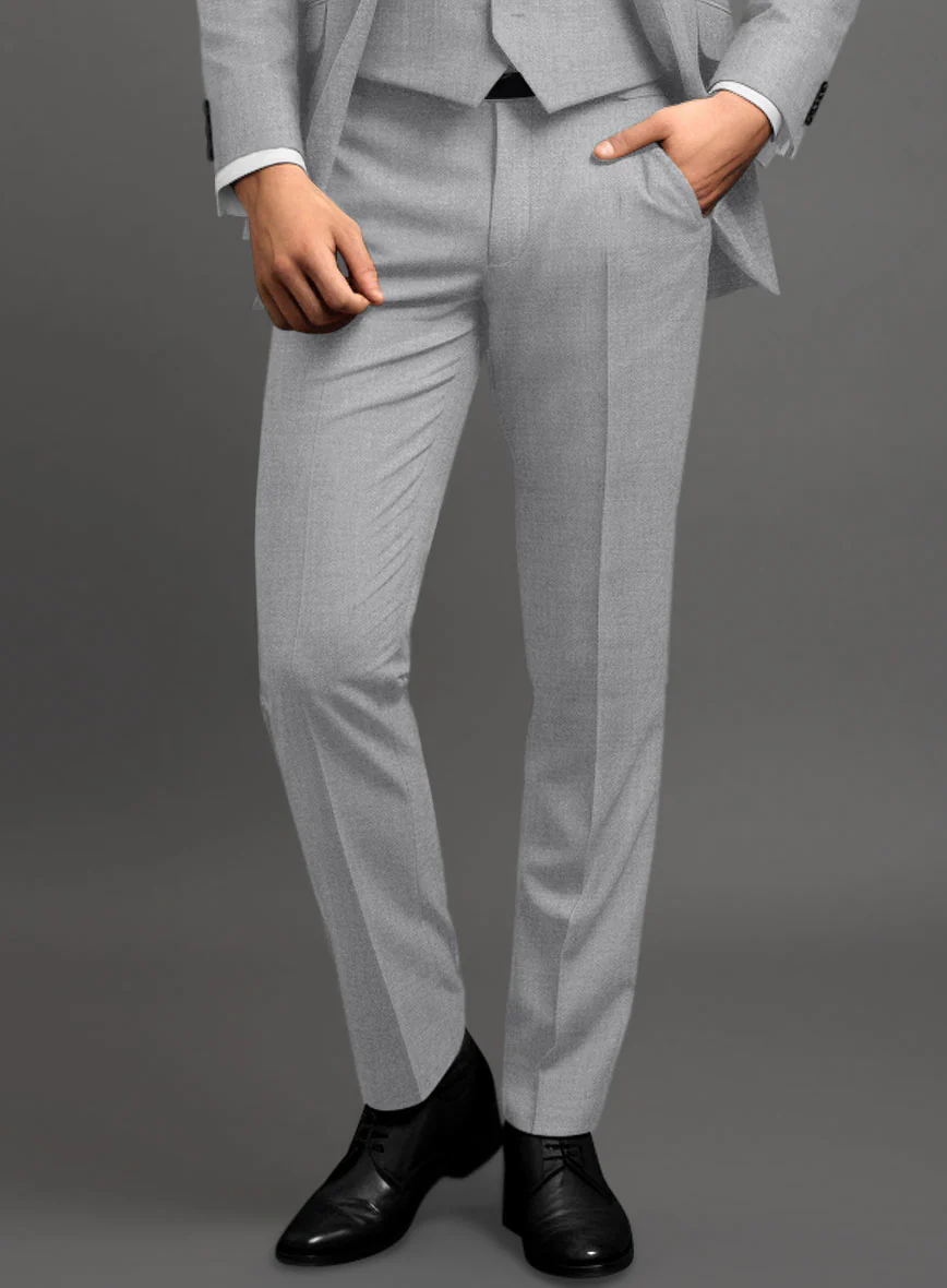 Marco Stretch Light Gray Wool Suit - Image 5