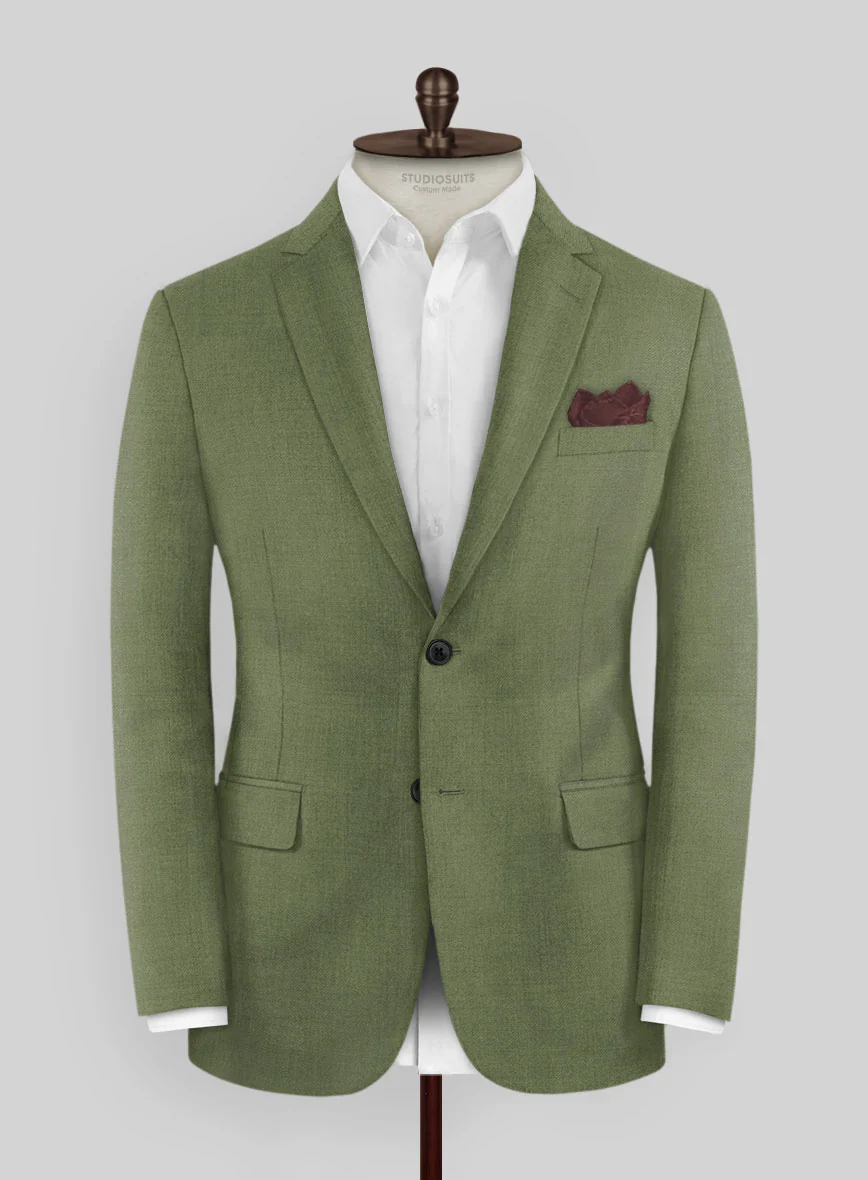Marco Stretch Moss Green Wool Jacket
