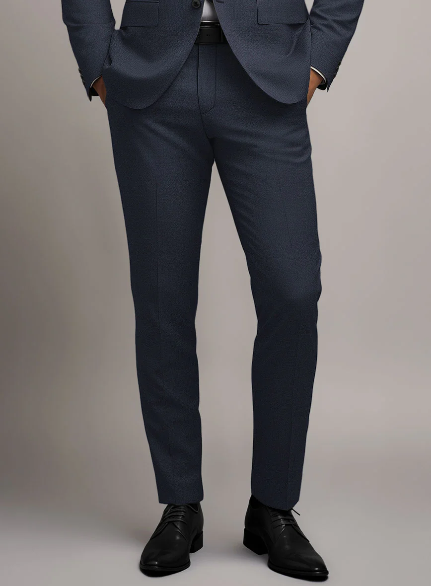 Marco Stretch Navy Blue Wool Suit - Image 5