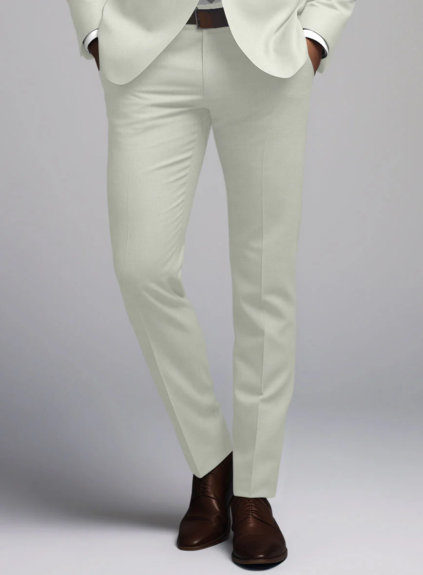 Marco Stretch Pale Green Wool Suit - Image 5