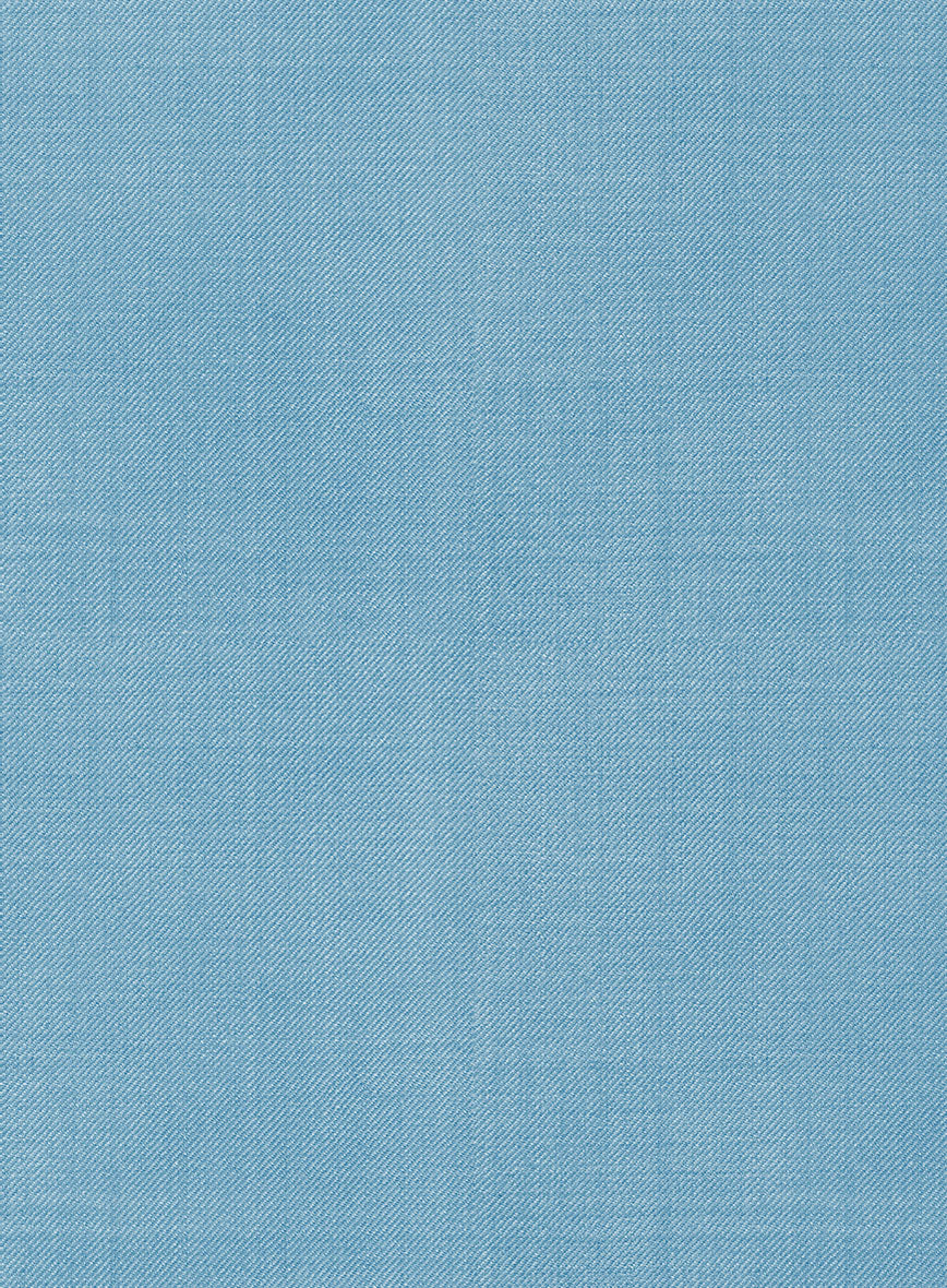 Marco Stretch Pastel Blue Wool Pants - Image 3
