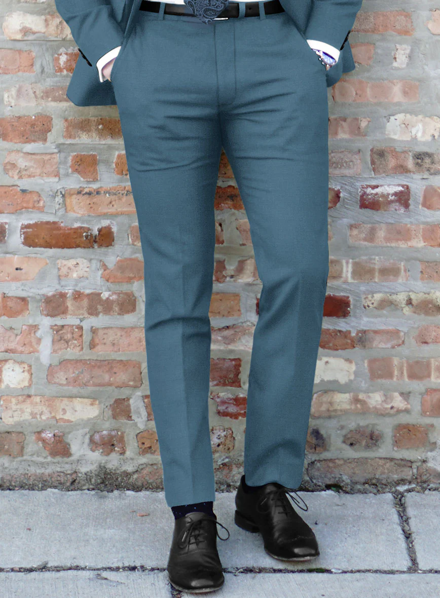 Marco Stretch Rich Blue Wool Suit - Image 6