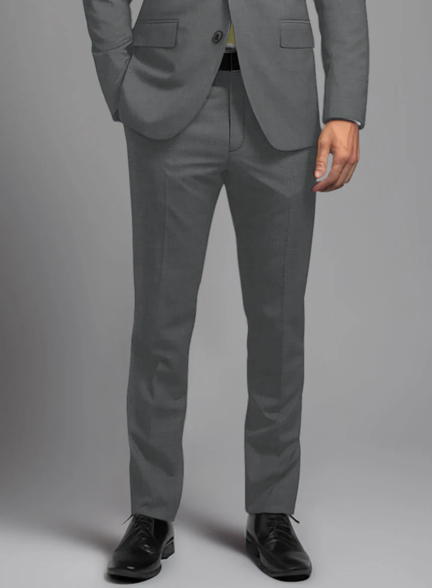 Marco Stretch Steel Gray Wool Pants - Image 2