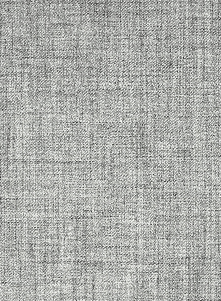 Marco Stretch Worsted Light Gray Wool Pants - Image 3