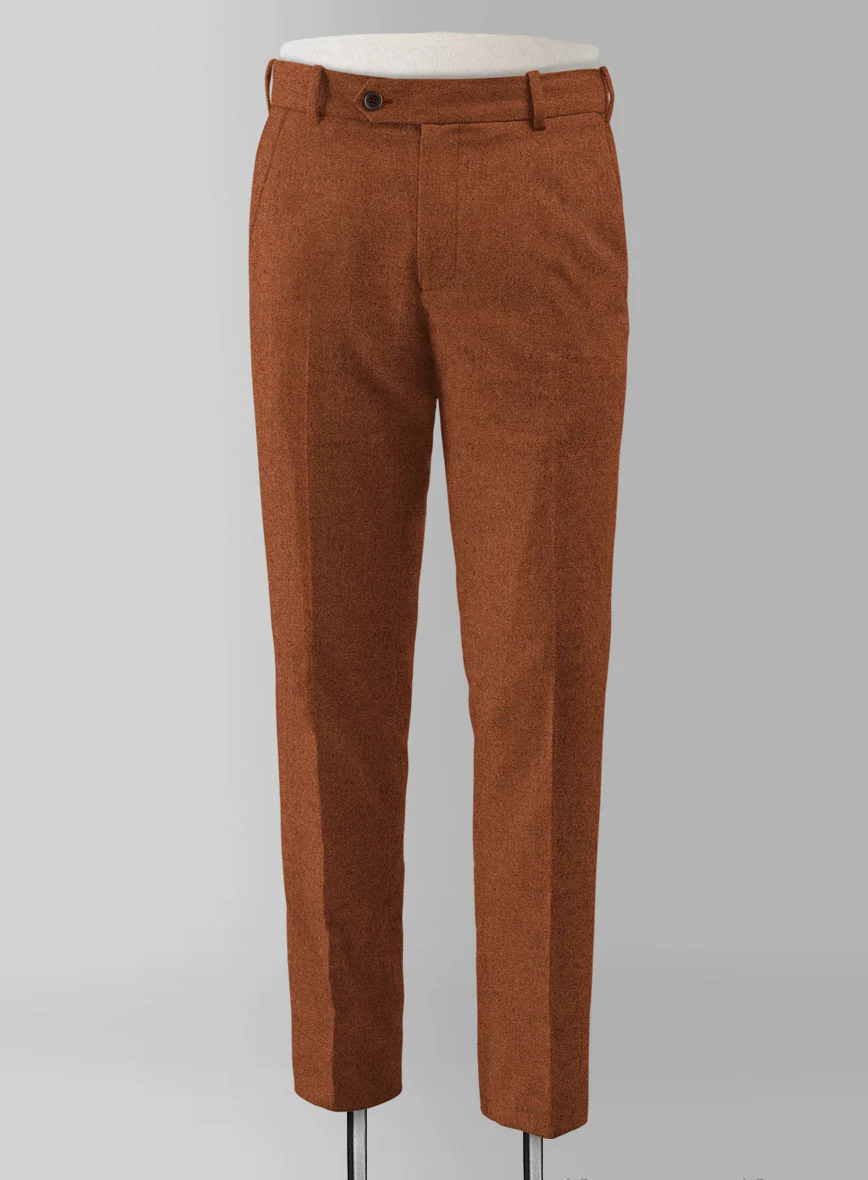 Melange Rust Tweed Pants - Image 4