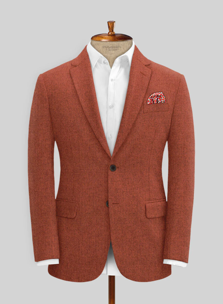 Melange Titan Rust Tweed Jacket - Image 2