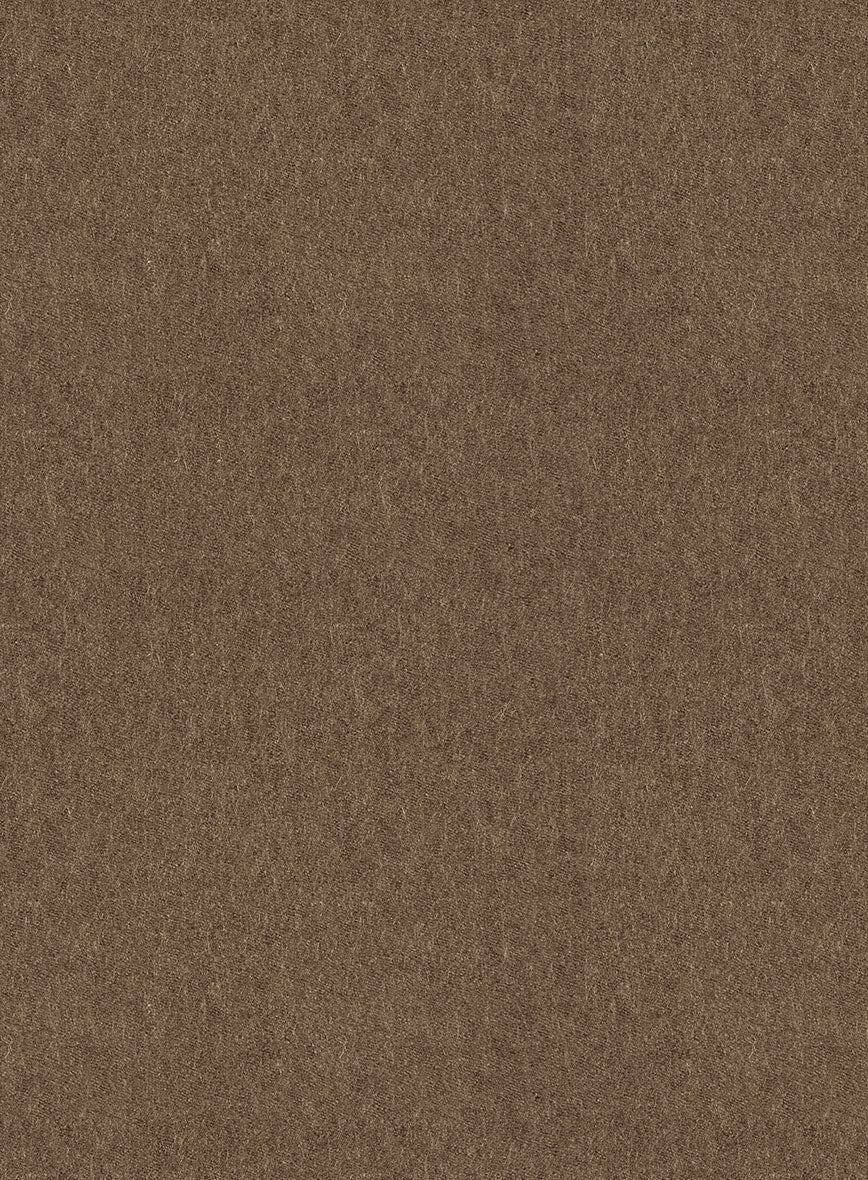 Mid Brown Flannel Wool Pants - Image 3
