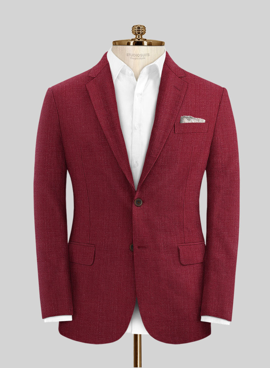 Moscow Maroon Linen Jacket