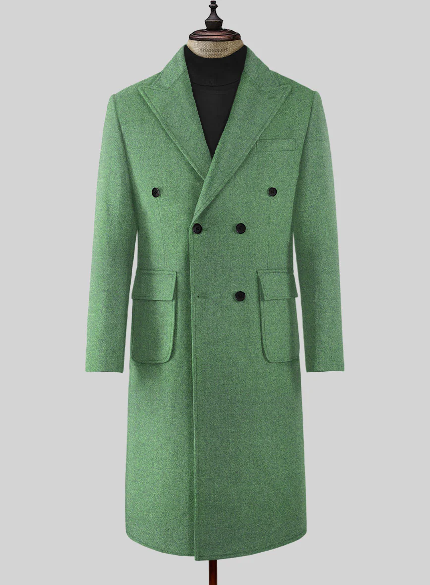 Musto Highlander Heavy Paris Green Tweed Overcoat