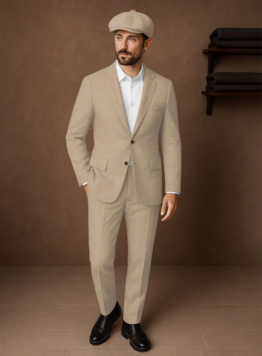 Naples Champagne Tweed Suit