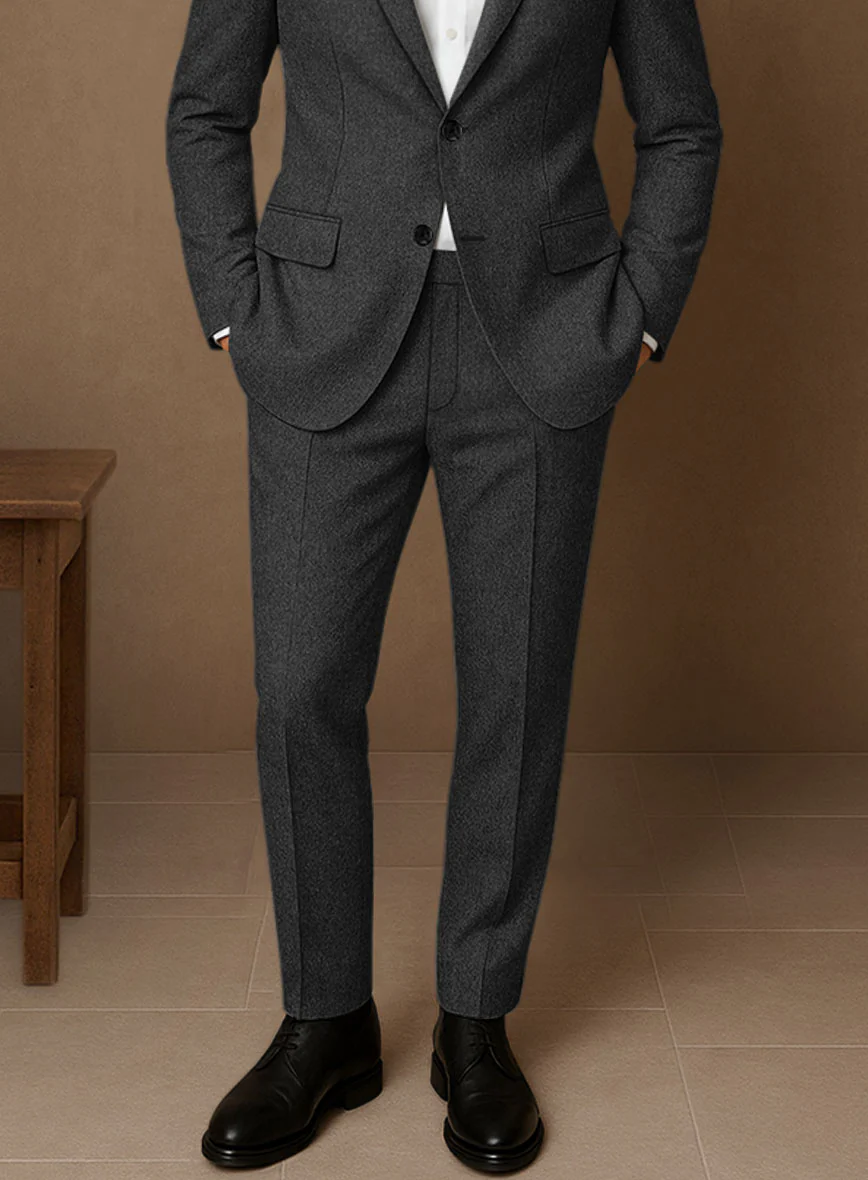 Naples Charcoal Tweed Suit - Image 5